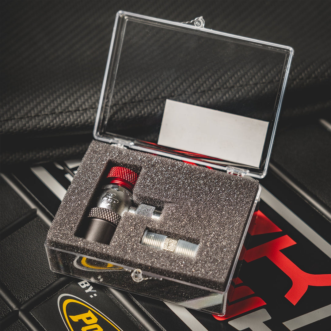 PT Shock Chuck™ Xtra Long - No Air Loss (NAL) Tire and Shock chuck - 1000 psi WP - Skinny Pedal Racing