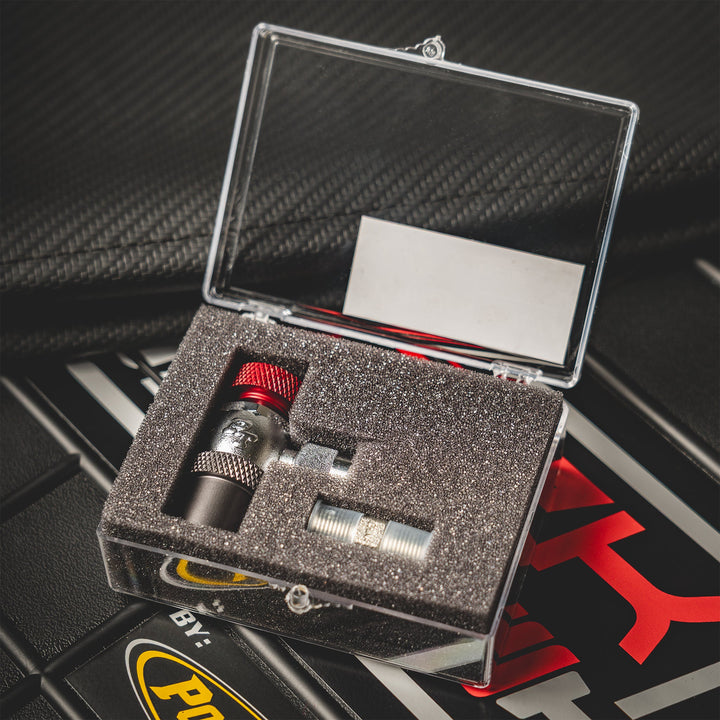 PT Shock Chuck™ Xtra Long - No Air Loss (NAL) Tire and Shock chuck - 1000 psi WP - Skinny Pedal Racing