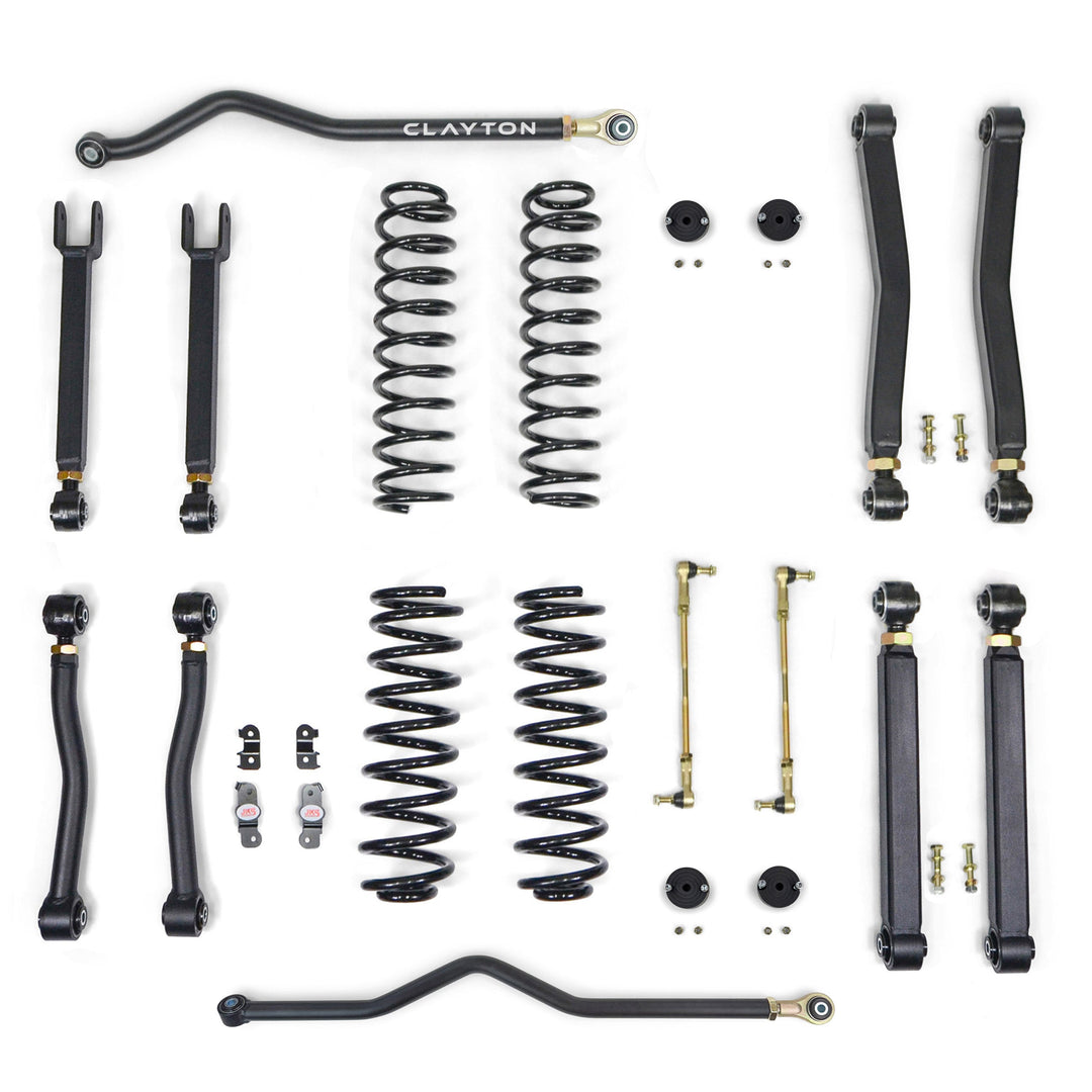 Clayton Off Road Jeep Wrangler 1.5 Inch Overland Plus Lift Kit 2007-2018 JK