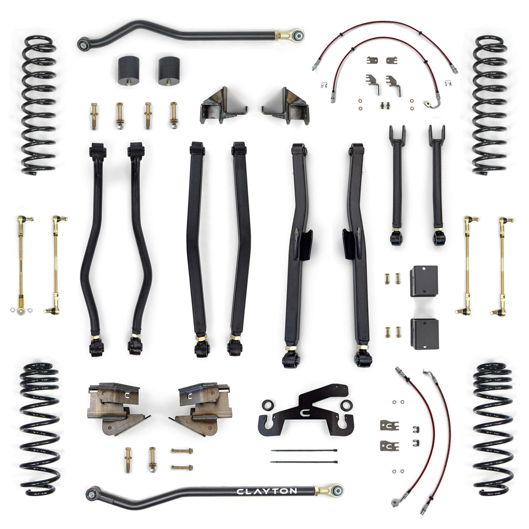 Clayton Off Road Jeep Wrangler Overland Plus 3.5 Inch Long Arm Lift Kit 2018+ JL