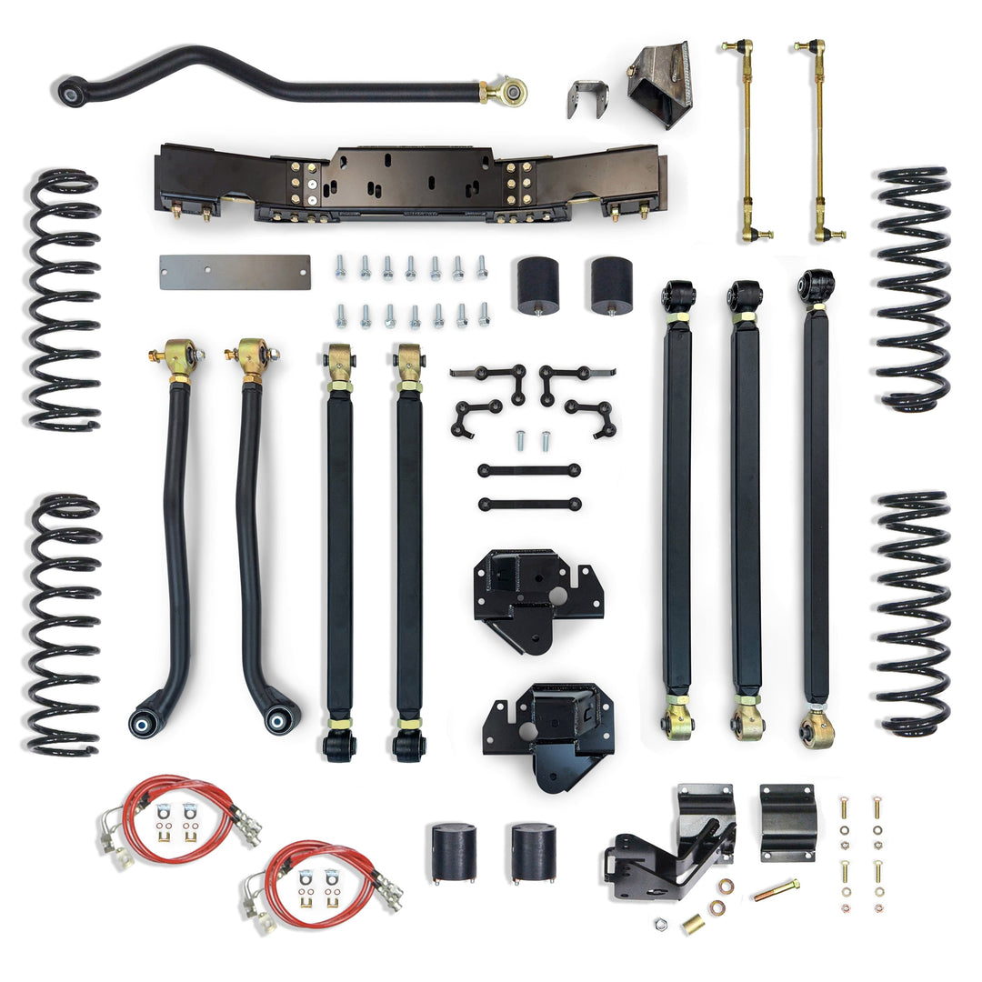 Clayton Off Road Jeep Wrangler 2.5 Inch Pro Series 3 Link Long Arm Lift Kit 2007-2018 JK