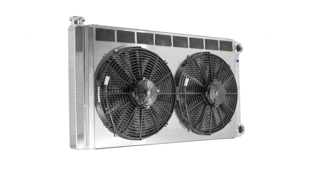 C&R Universal Offroad Radiator Brushed Fan Module - 35x19 CR-UC-RPR045C