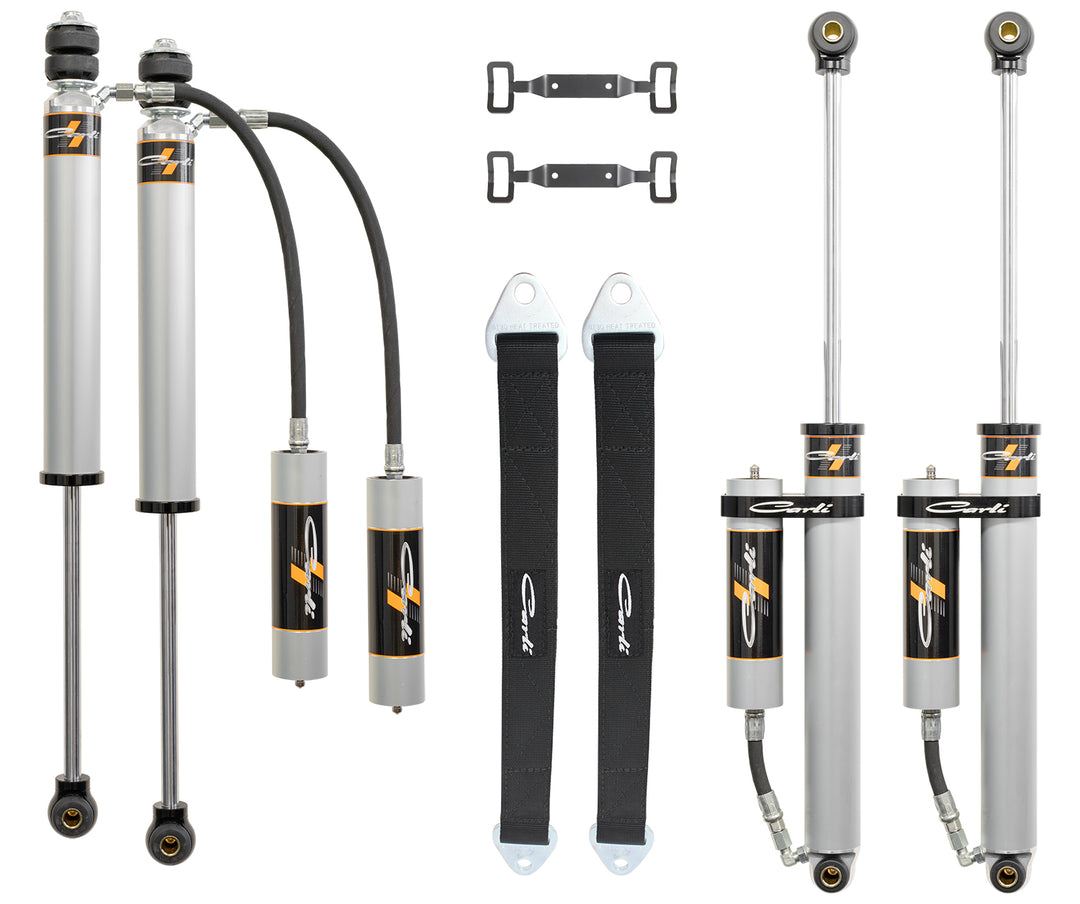 Carli 1994-2002 Ram 2500/3500 Carli-Spec 2.0" RR Front & Rear Shock Package Reservoir Mounts & Limit Straps 3" Lift