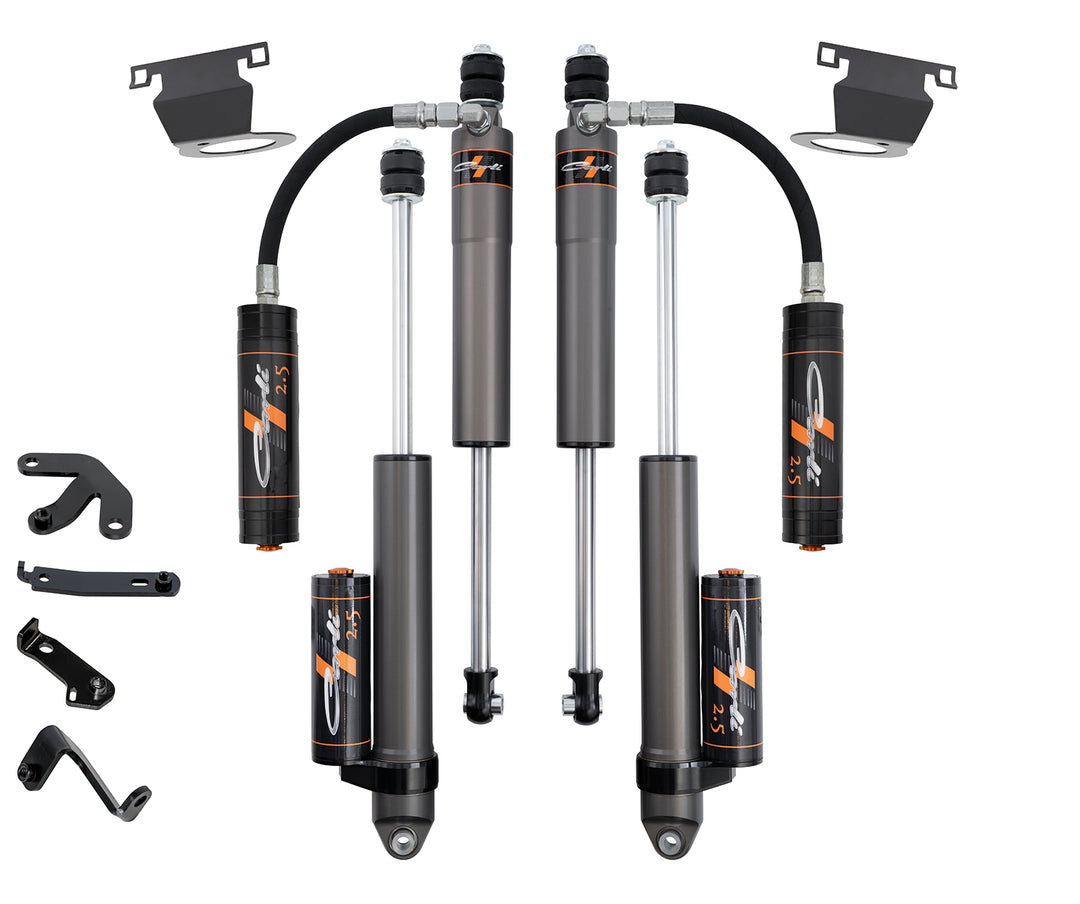 Carli 2014-2025 Ram 2500 Diesel Carli-Spec 2.5" RR Front & Rear Shock Package Reservoir Mounts & Brake Line Tabs 3.25" Lift