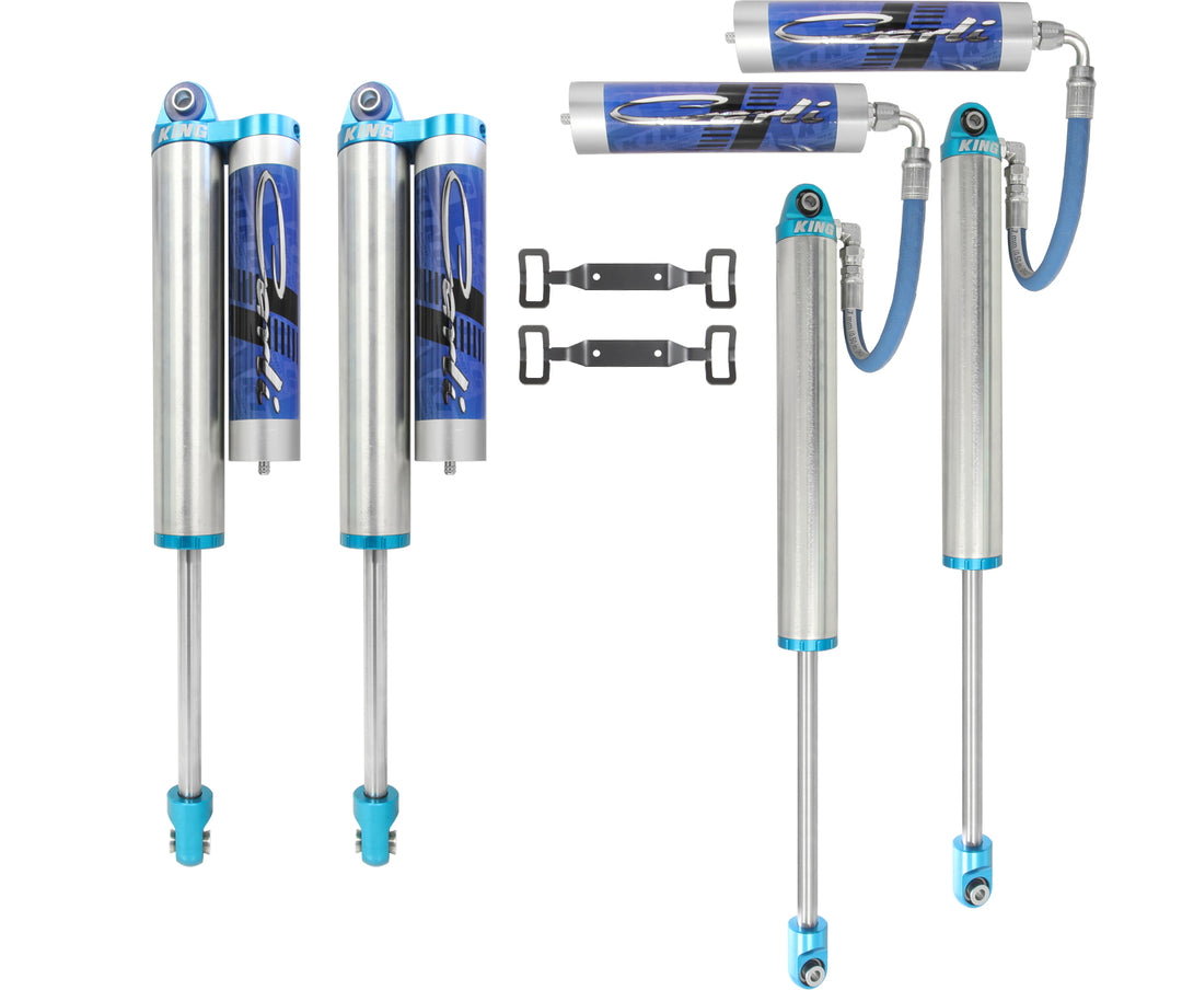 Carli 2000-2005 Ford Excursion Tuned King 2.5" PB & RR Front & Rear Shock Package with Reservoir Mounts 4.5" Lift