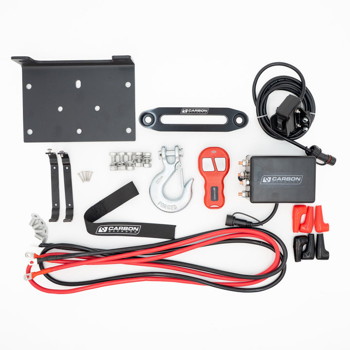 Carbon Offroad 6000lb ATV - Small 4X4 Winch