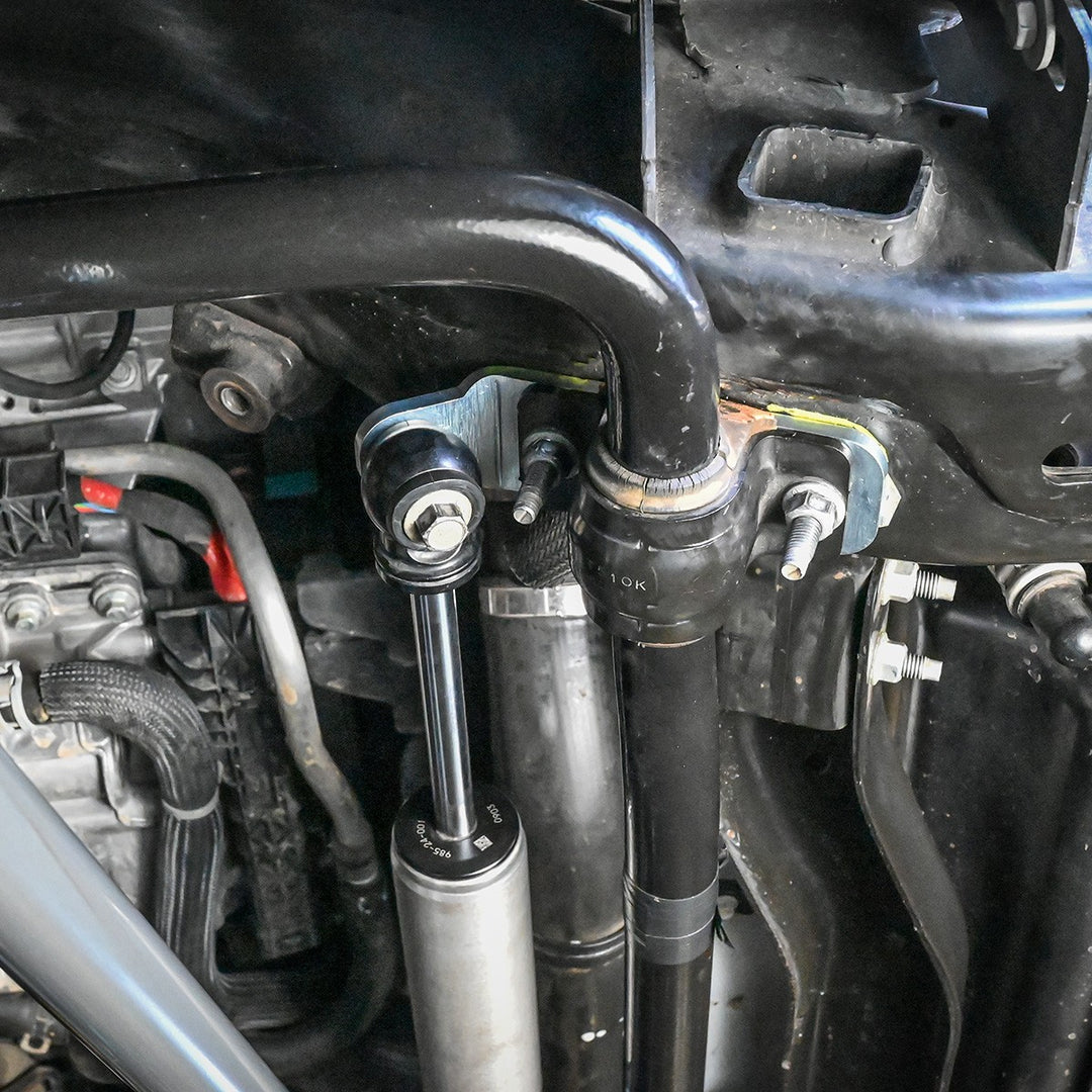 Ford Super Duty F-450/F-550/F-600 Frame Side Stabilizer Relocation kit Synergy MFG | SKU 7614-01