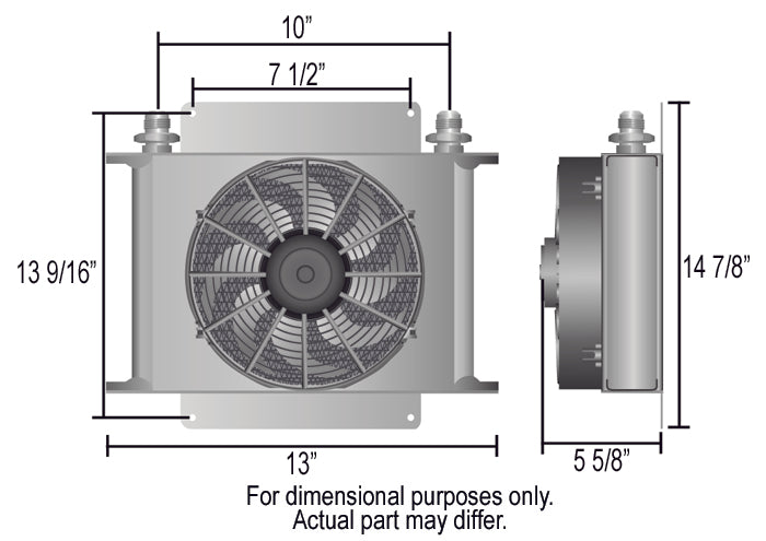 Derale Hyper‑Cool Extreme 40‑Row Remote Cooler with 10″ Fan – 13870 (-6AN)