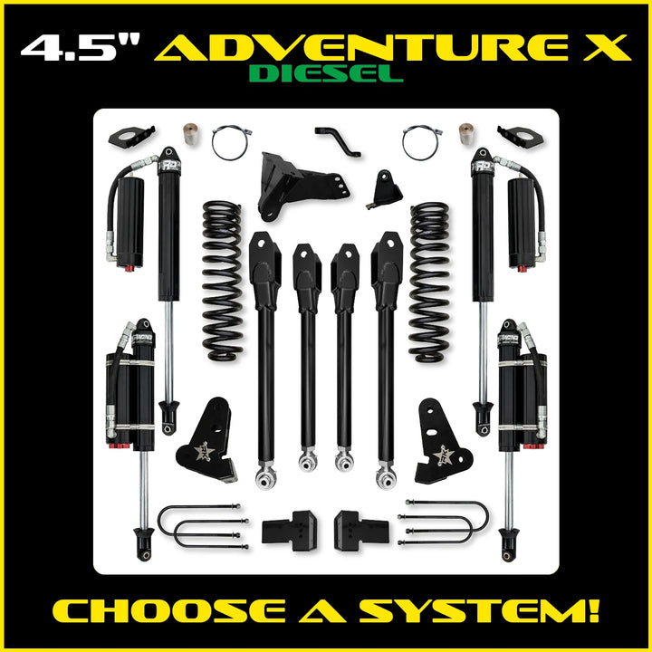 Rock Krawler 4.5 Inch Adventure X System - 2023+ Ford F250/F350 - Diesel
