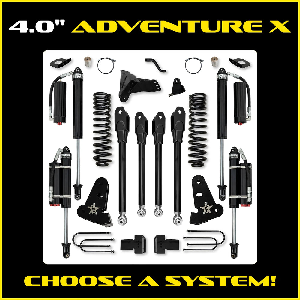 Rock Krawler 4.0 Inch Adventure X System - 2017-2022 Ford F250/F350 - Gas