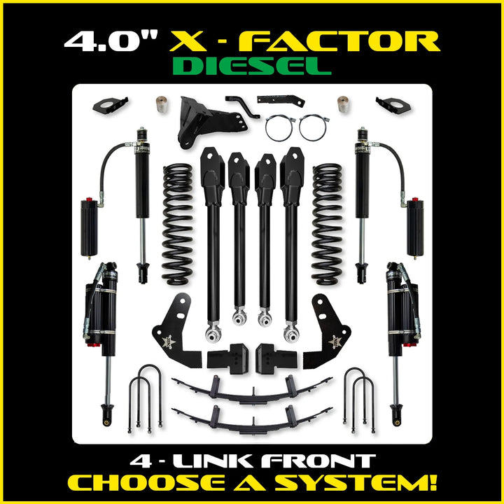 Rock Krawler 4.0 Inch X Factor System - 2011-2016 Ford F250/F350 - Diesel