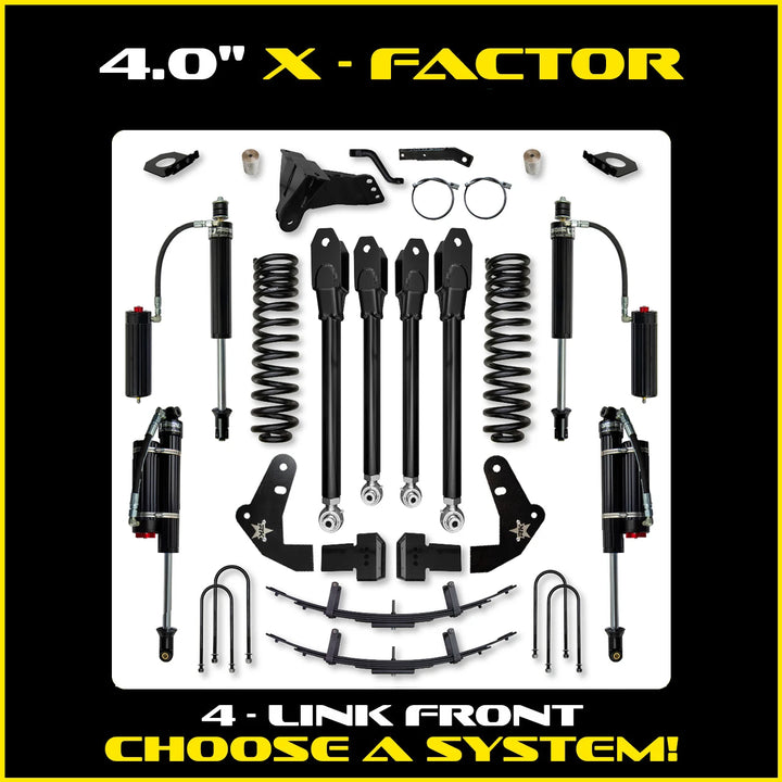 Rock Krawler 4.0 Inch X Factor System - 2011-2016 Ford F250/F350 - Gas