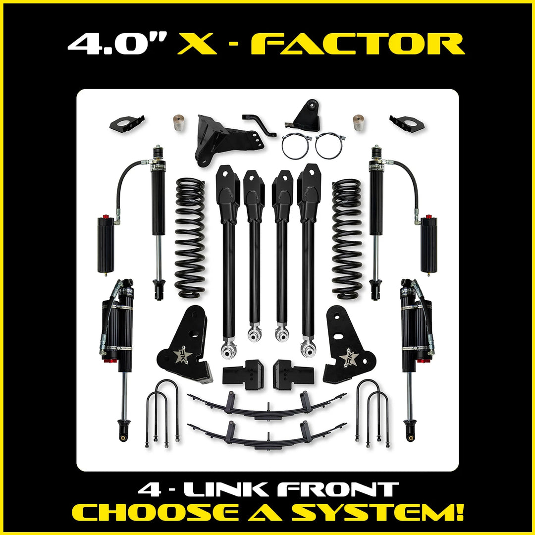 Rock Krawler 4.0 Inch X Factor System - 2017-2022 Ford F250/F350 - Gas