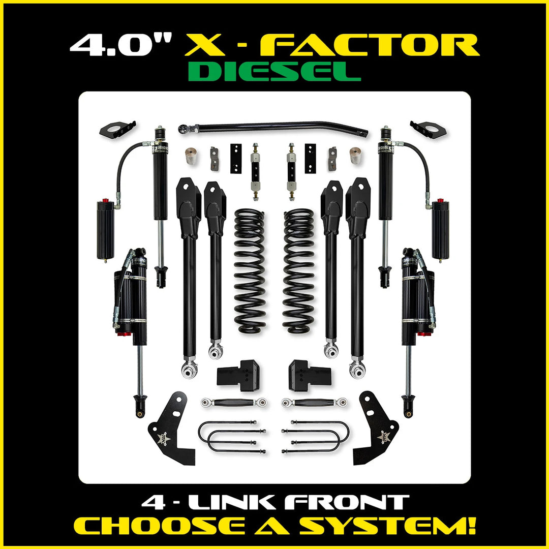 Rock Krawler 4.0 Inch X Factor System - 2011-2016 Ford F450 - Diesel