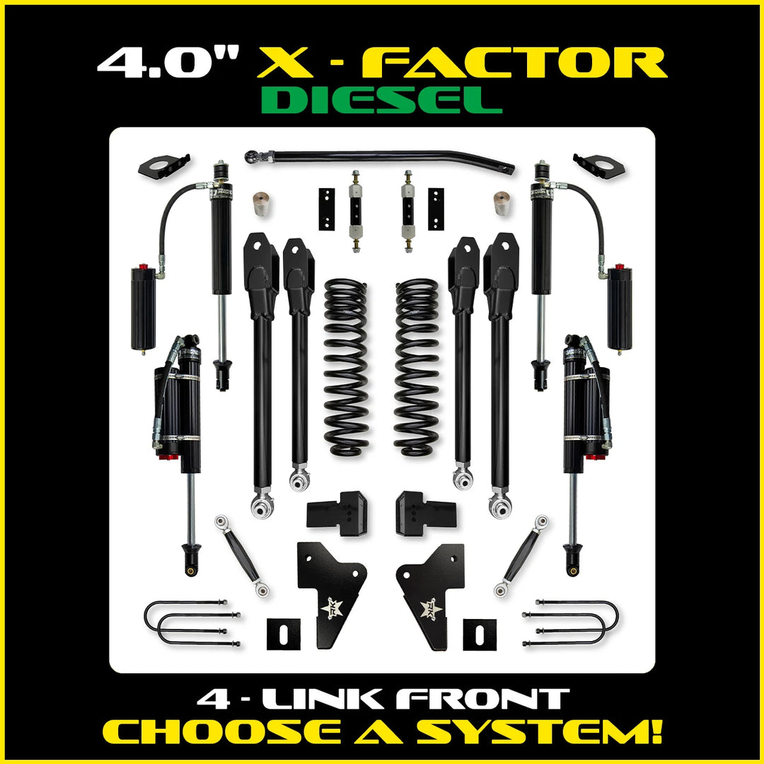 Rock Krawler 4.0 Inch X Factor System - 2023+ Ford F450 - Diesel