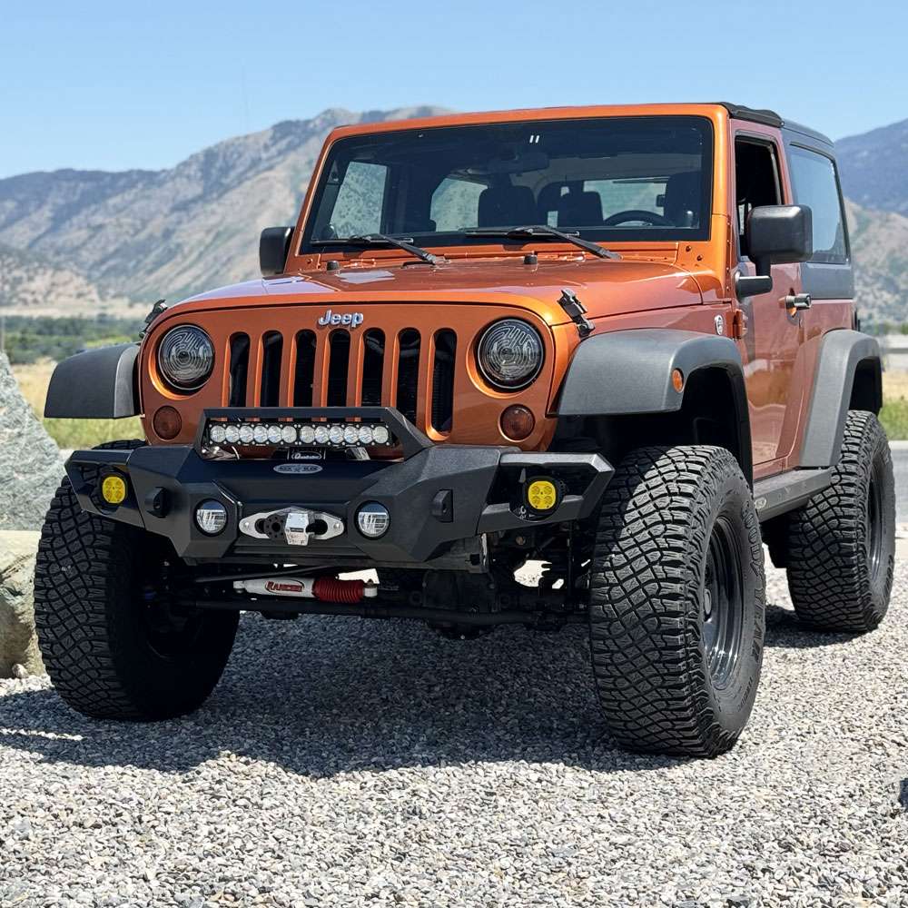 Rock Slide Engineering Big Sky Aluminum Mid Front Bumper With Winch Plate Wrangler JK