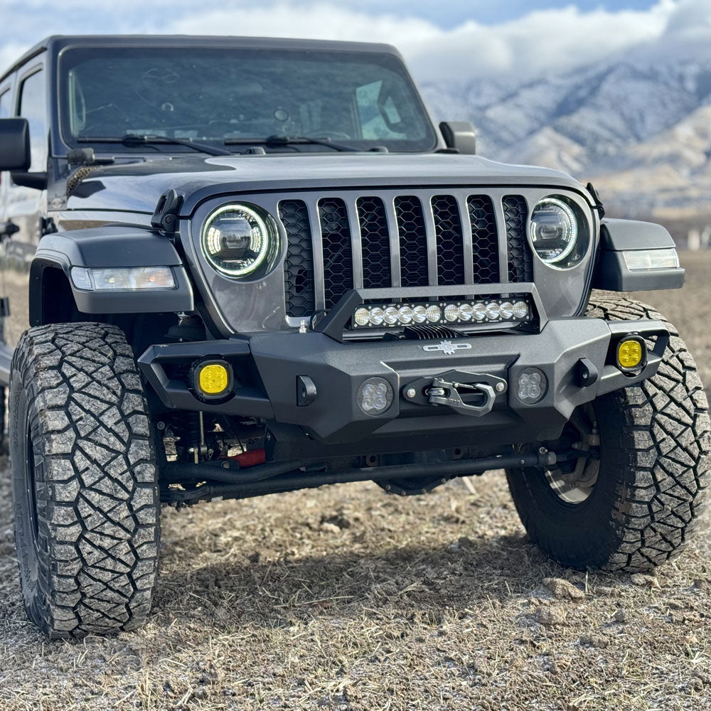 Rock Slide Engineering Appalachian Steel Mid Front Bumper With Winch Plate Wrangler JL and Gladiator JT