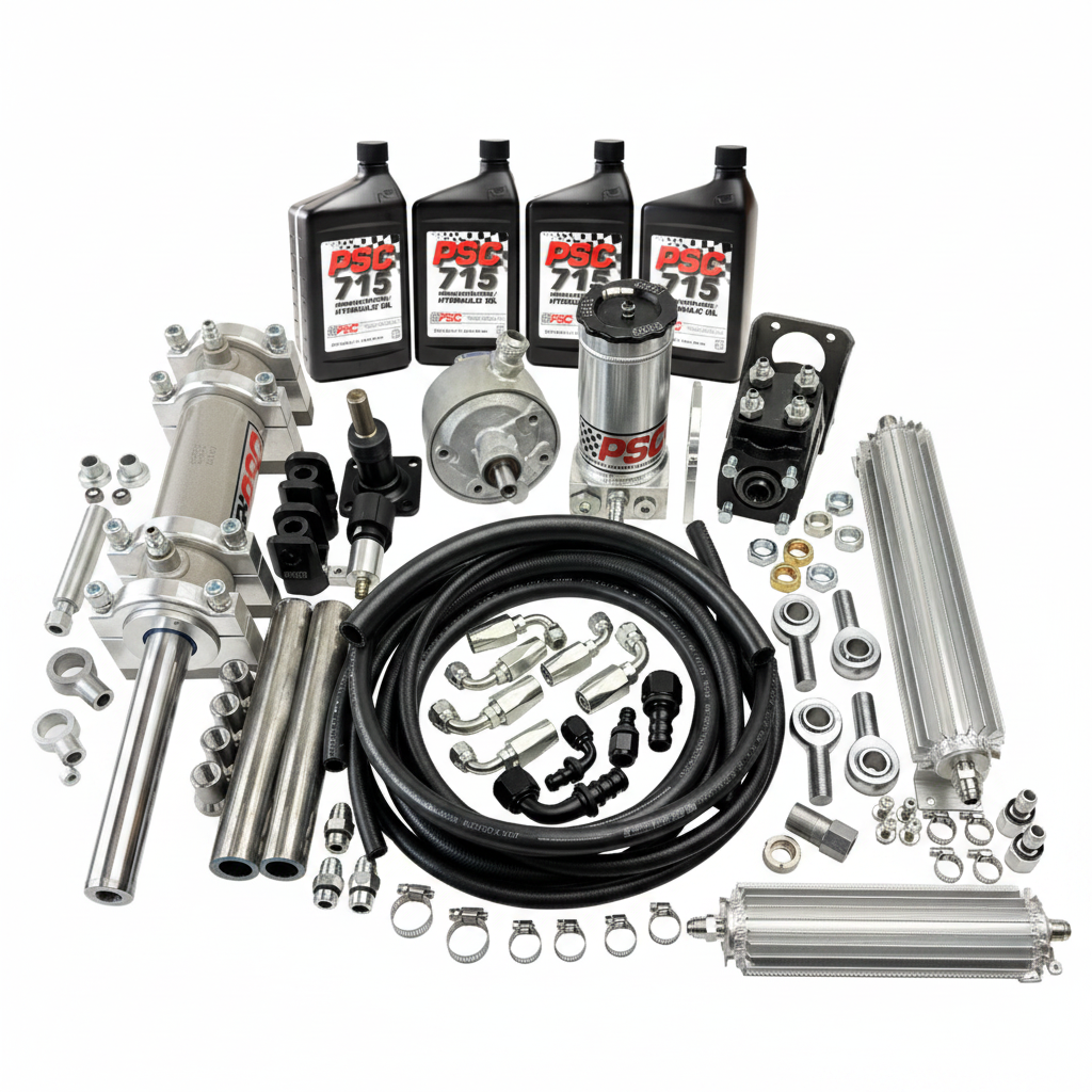 PSC Full Hydraulic Steering Kit SP1200 Pump GM V8 Type II Up to 40" Tires FHK100TC | SKU FHK100TC