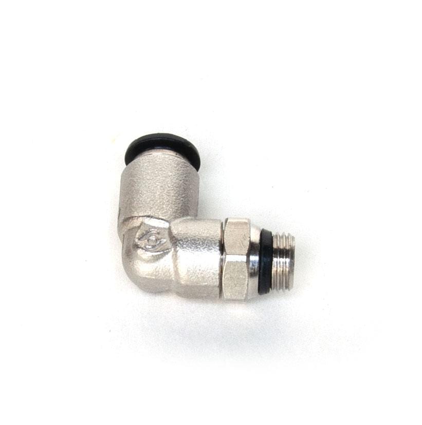 90-degree Elbow push-in air line fitting - 5 mm. or 6 mm. x 1/8" Global thread - Skinny Pedal Racing