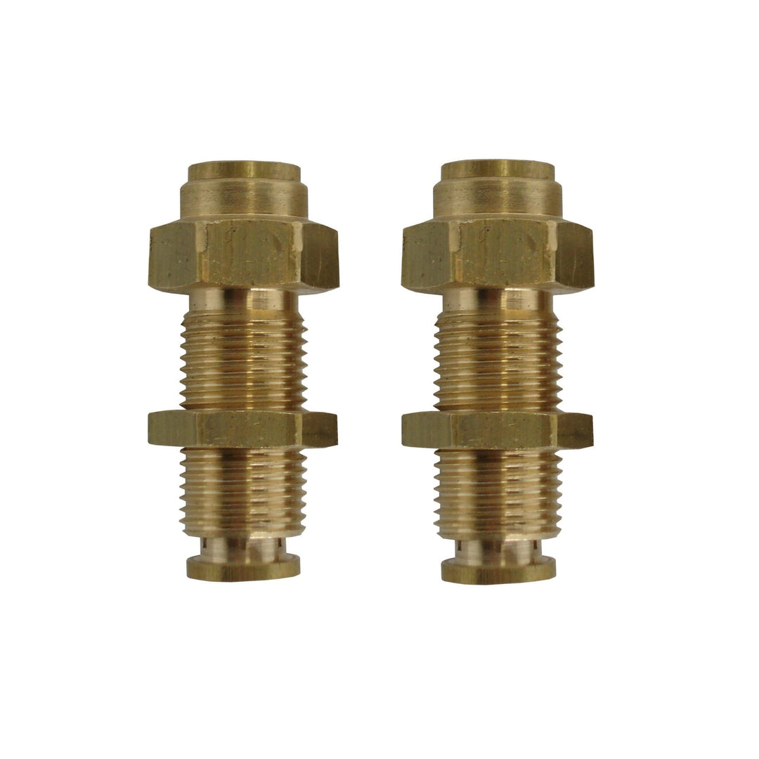 3/8" Hose Push-in x 3/8" Hose Push-in Brass Bulkhead Fitting