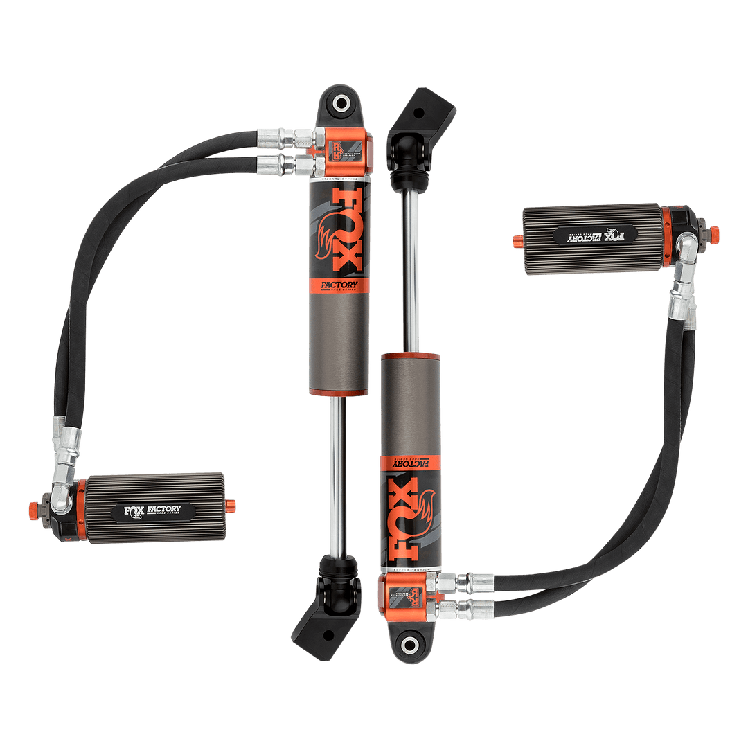 20-Up Jeep Gladiator Front Internal Bypass Factory Race 3.0 Remote Reservoir 2-3 Inch Lift Dual Speed Compression Adjuster Fox Offroad Shocks FOX88326080