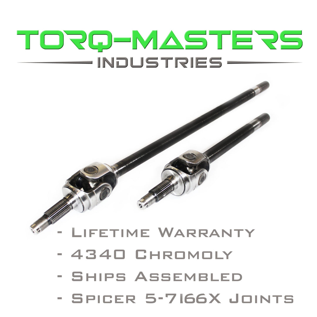 Torq-Masters Chromoly Front Axle Shaft Assembled Pair Jeep JK Rubicon Dana 44 AX-13330 view 2