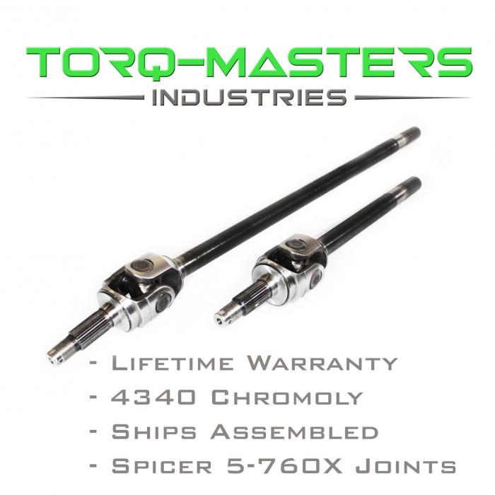 Torq-Masters Chromoly Front Axle Shaft Assembled Pair Jeep JK Dana 30, 2007 to 2018 AX-13227