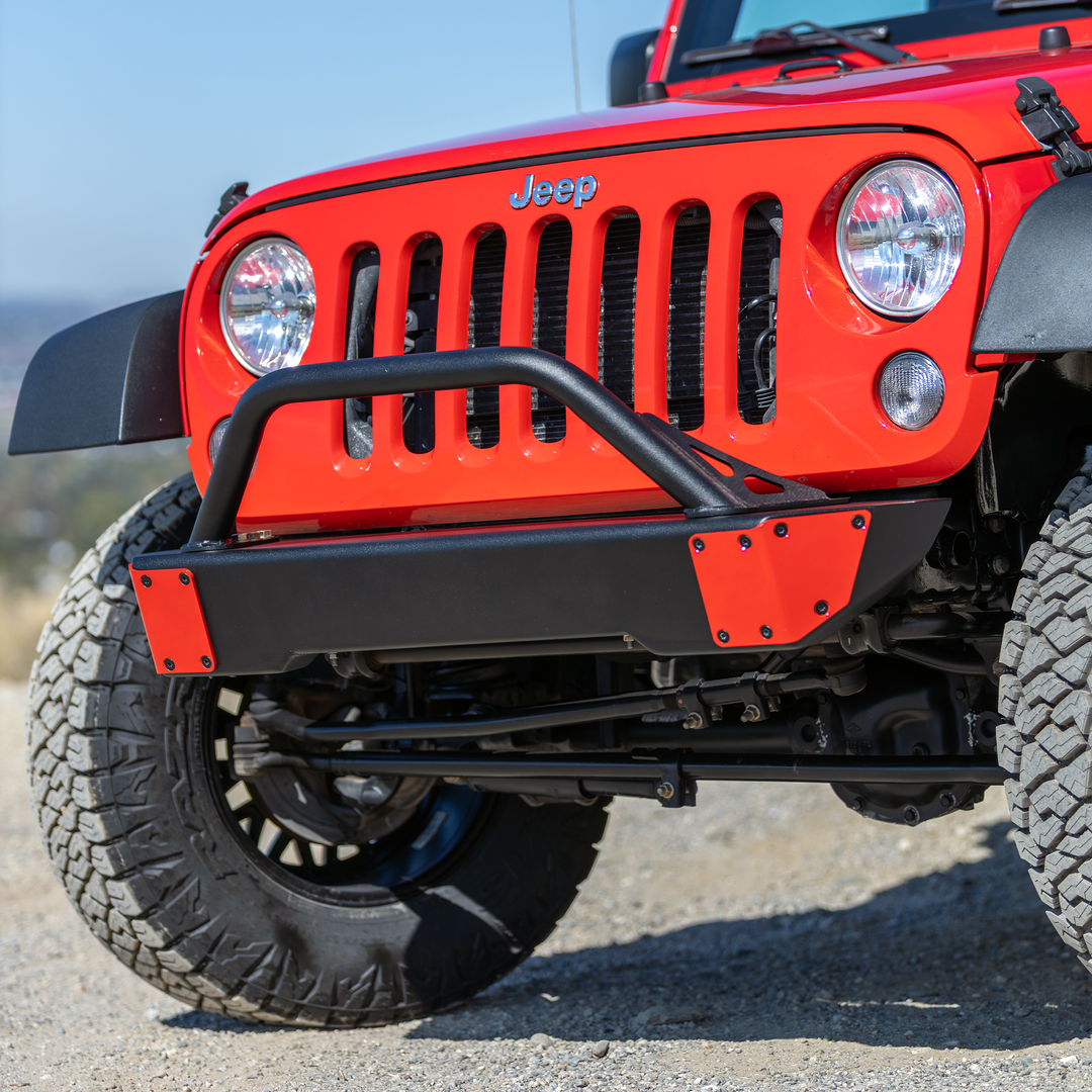 Savvy Front Bumper with Hoop (Aluminum Surf & Turf Winchless Skin) - 2007-2026 Jeep JK/JKU/JL/JLU/JT