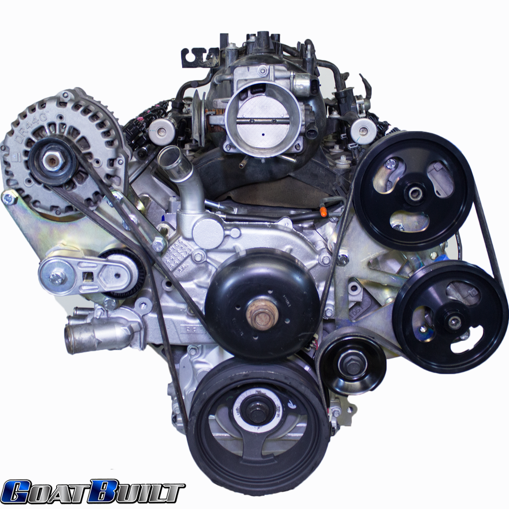 Goat Built 4404 Driver Side Dual CBR/TC Pump Bracket - LS Truck Spacing