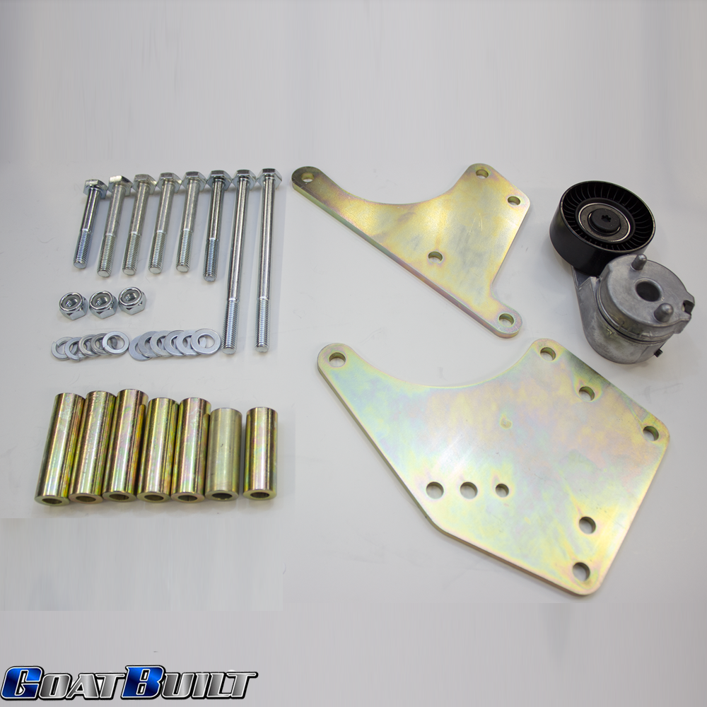 Goat Built 4405-10-LS3 Passenger Side Low Profile Alternator Bracket - Truck Spacing, LS3 Water Pump