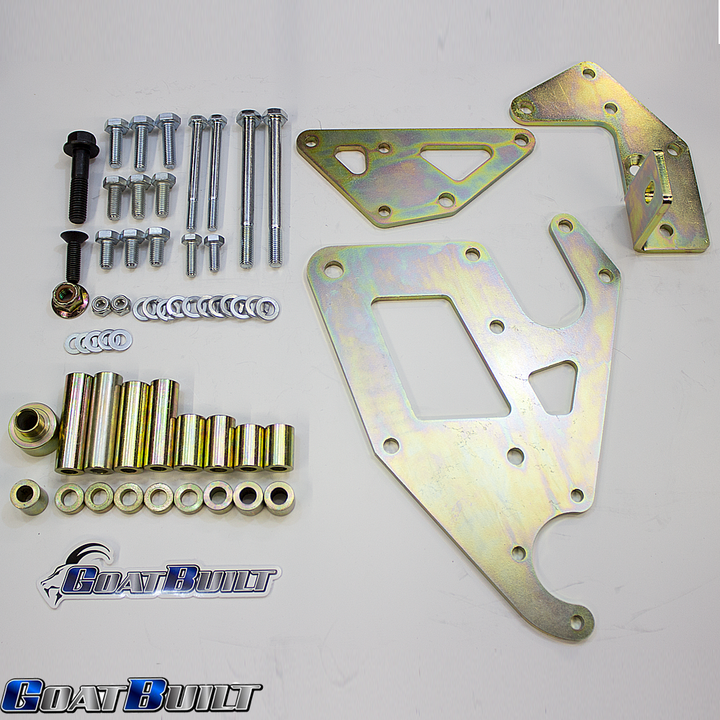 Goat Built 4409 Driver Side Dual Pump Bracket, P-Pump and CBR/TC Pump - Truck Spacing