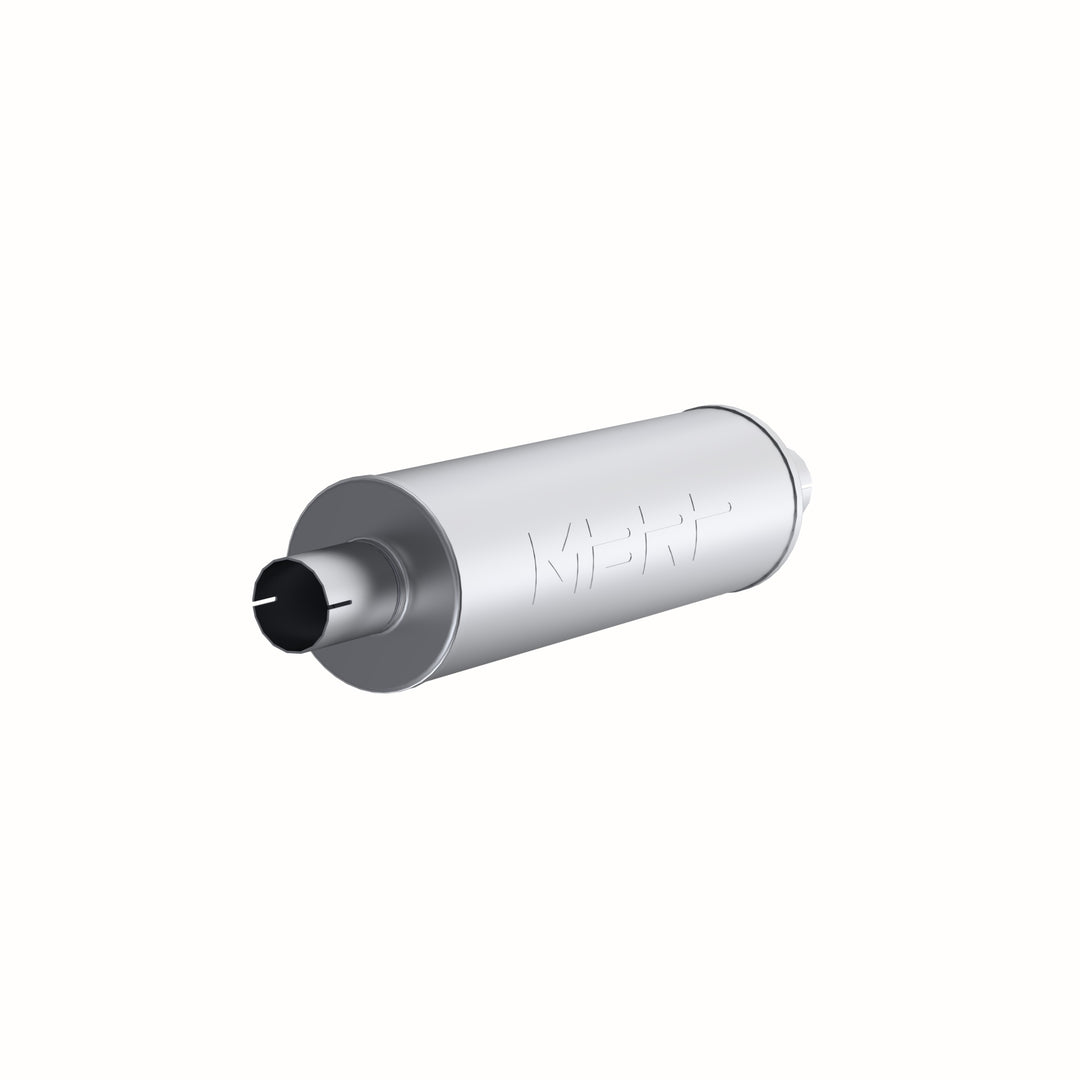 MBRP Exhaust Pipe 2.5" ID Inlet/Outlet Exhaust Pipe 26" Single Chambered Muffler T409 Stainless Steel GP190426