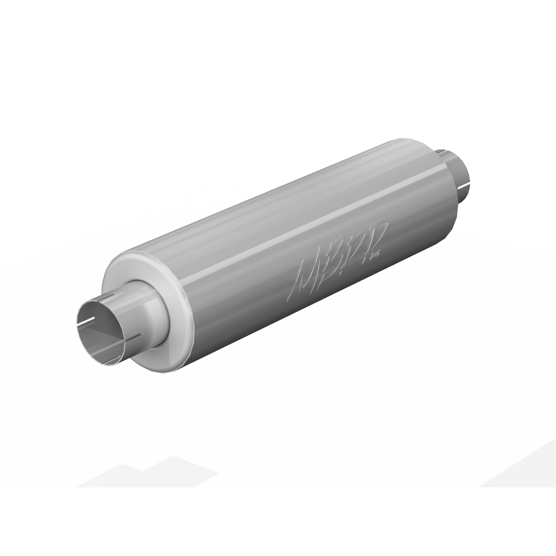 MBRP 3" Exhaust Pipe ID Inlet/Outlet 26" Single Muffler Mild Tone T409 Stainless Steel GP190809