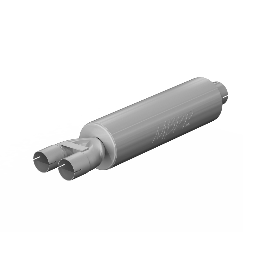 MBRP 3" Exhaust Pipe ID Inlet/Dual 2.5" ID Outlet 30.5" Muffler Mild Tone T409 Stainless Steel GP190810