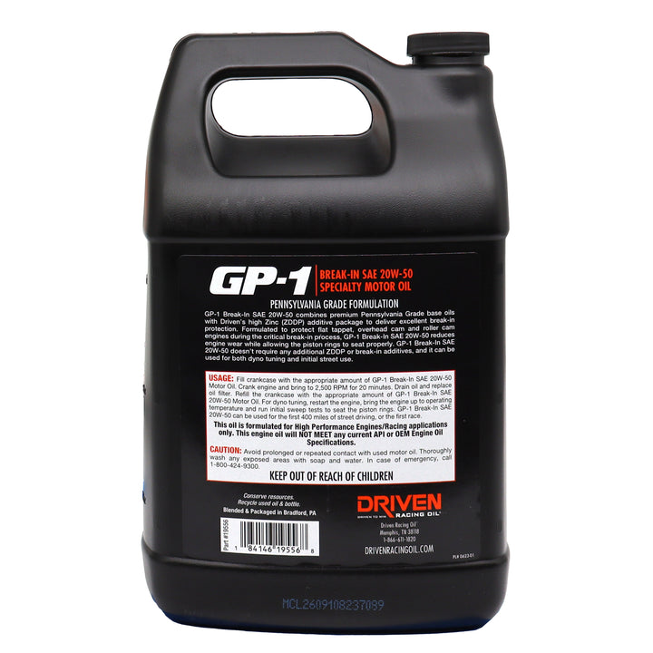 GP-1 Break-In SAE 20W-50 | Gallon