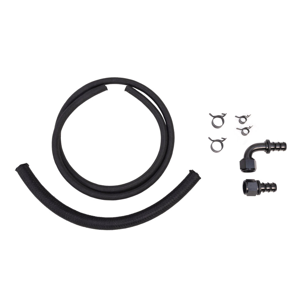 PSC Hydro-Boost Remote Reservoir Hose Kit -6 AN Return -10 AN Feed Black HK2110-6-10-BB | SKU HK2110-6-10-BB