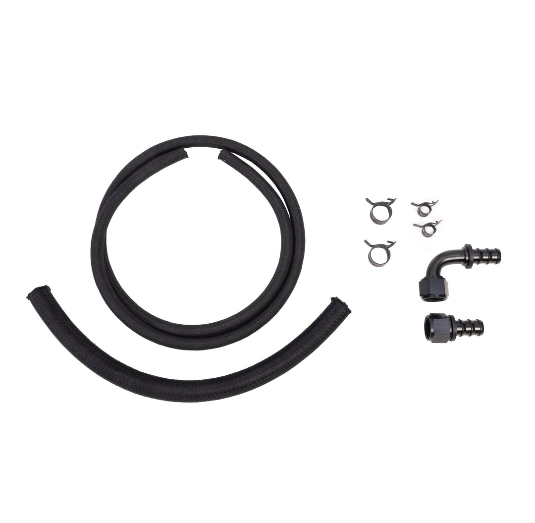 PSC Hydro-Boost Remote Reservoir Hose Kit -6 AN Return -10 AN Feed Black HK2110-6-10-BB | SKU HK2110-6-10-BB
