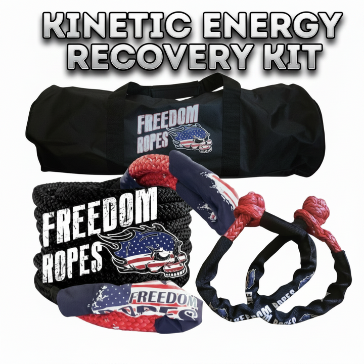 1"x30' Kinetic Energy Rope Kit with (2) 7/16" Soft Shackles (comes with the bag)