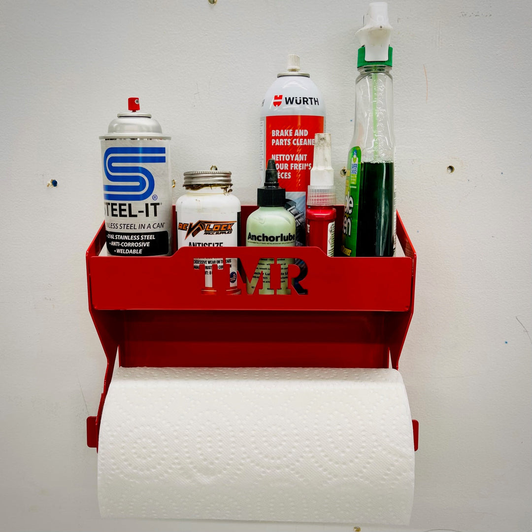 TMR Customs PAPER TOWEL HOLDER WITH SHELF