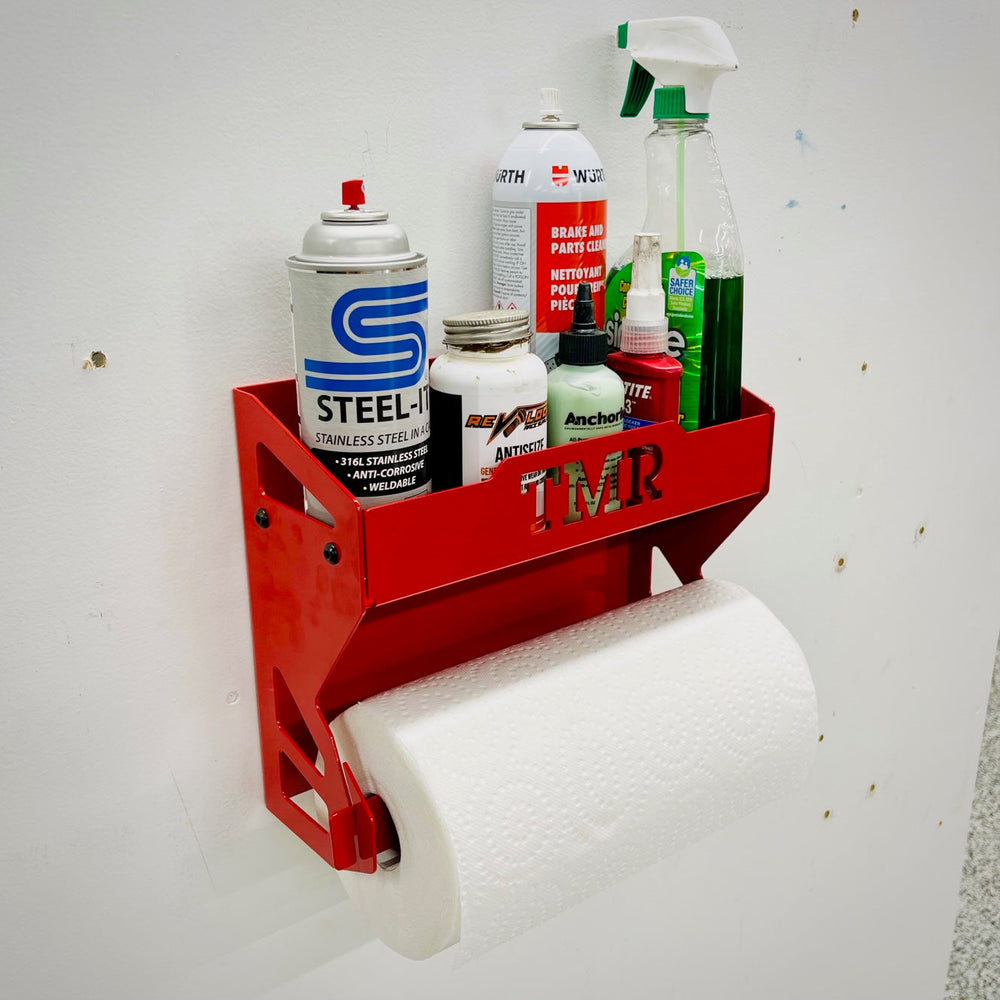 TMR Customs PAPER TOWEL HOLDER WITH SHELF