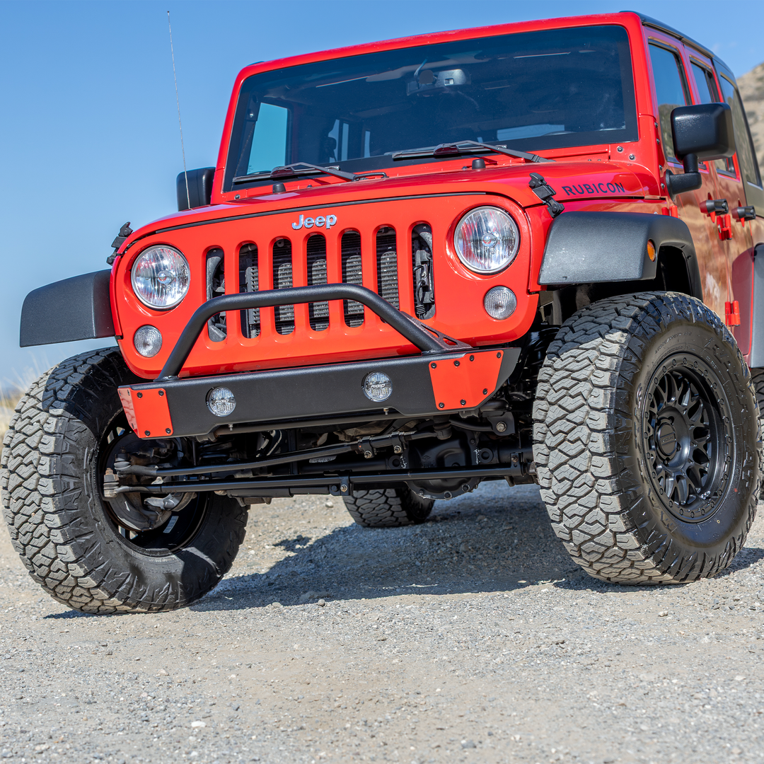 Savvy Front Bumper with Hoop (Aluminum Surf & Turf Winchless Skin) - 2007-2026 Jeep JK/JKU/JL/JLU/JT