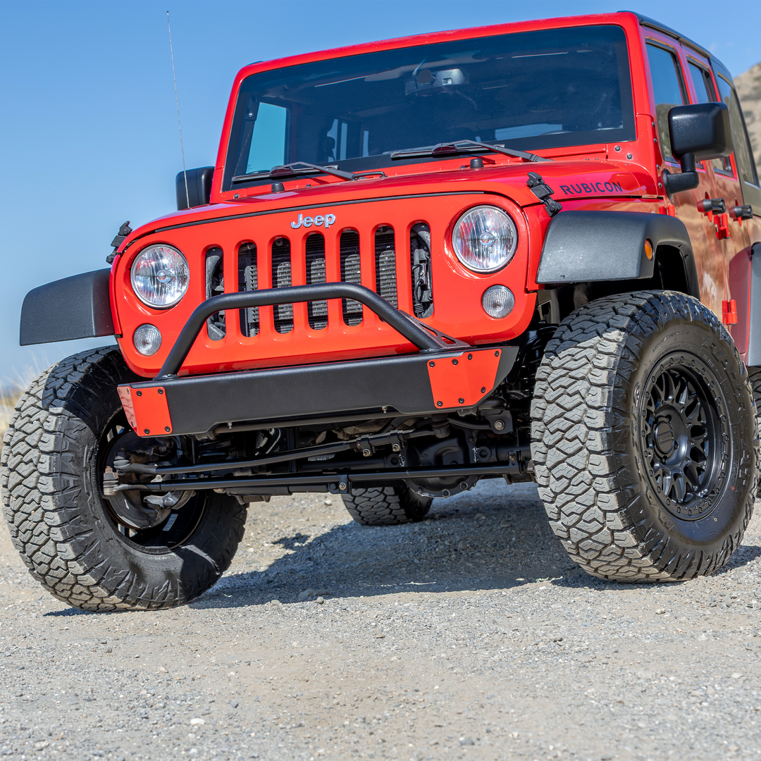 Savvy Front Bumper with Hoop (Aluminum Surf & Turf Winchless Skin) - 2007-2026 Jeep JK/JKU/JL/JLU/JT