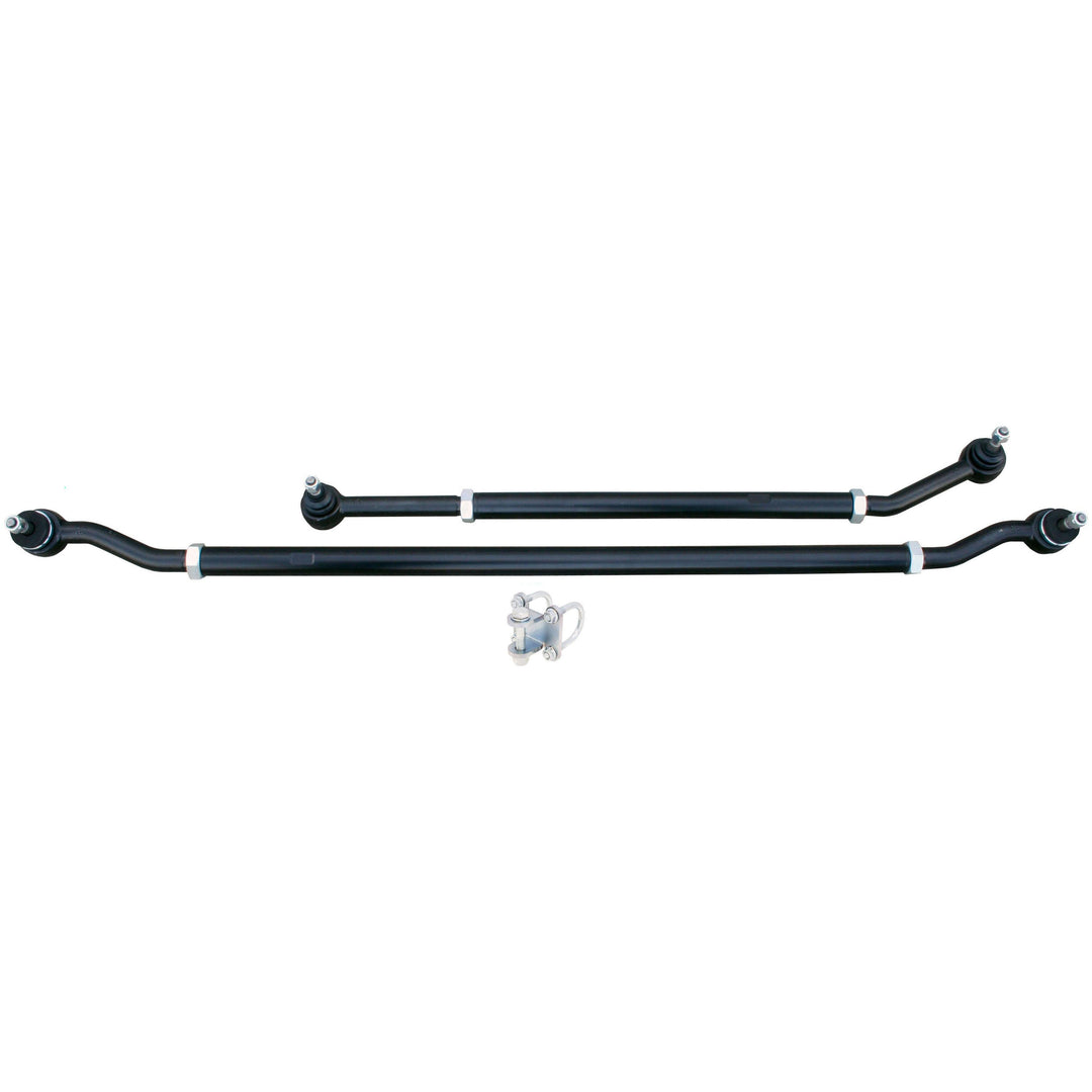 Currectlync Modular Extreme Duty Steering System Right Hand Drive 07-18 Wrangler JK Bolt-On 1 5/8 Inch Diameter Tie Rod/Drag Link Heavy Duty Steering Stabilizer Shock Mounting Kit