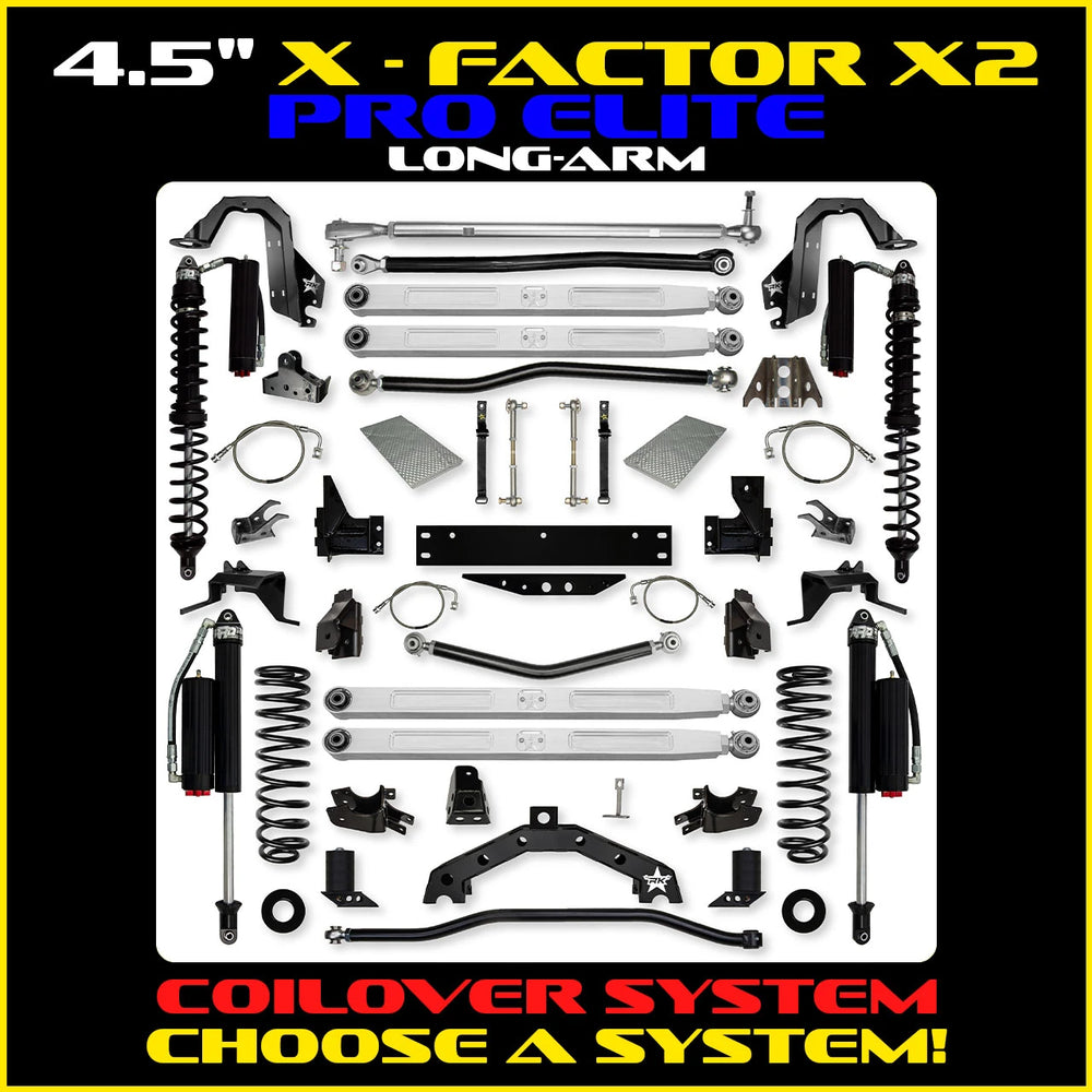 Rock Krawler 4.5 Inch X Factor X2 Pro Elite Long-Arm - Jeep Wrangler JKU 4-Door - coil-over package photo