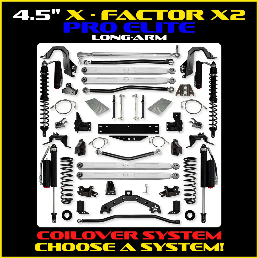 Rock Krawler 4.5 Inch X Factor X2 Pro Elite Long-Arm - Jeep Wrangler JK 2-Door - coil-over package photo