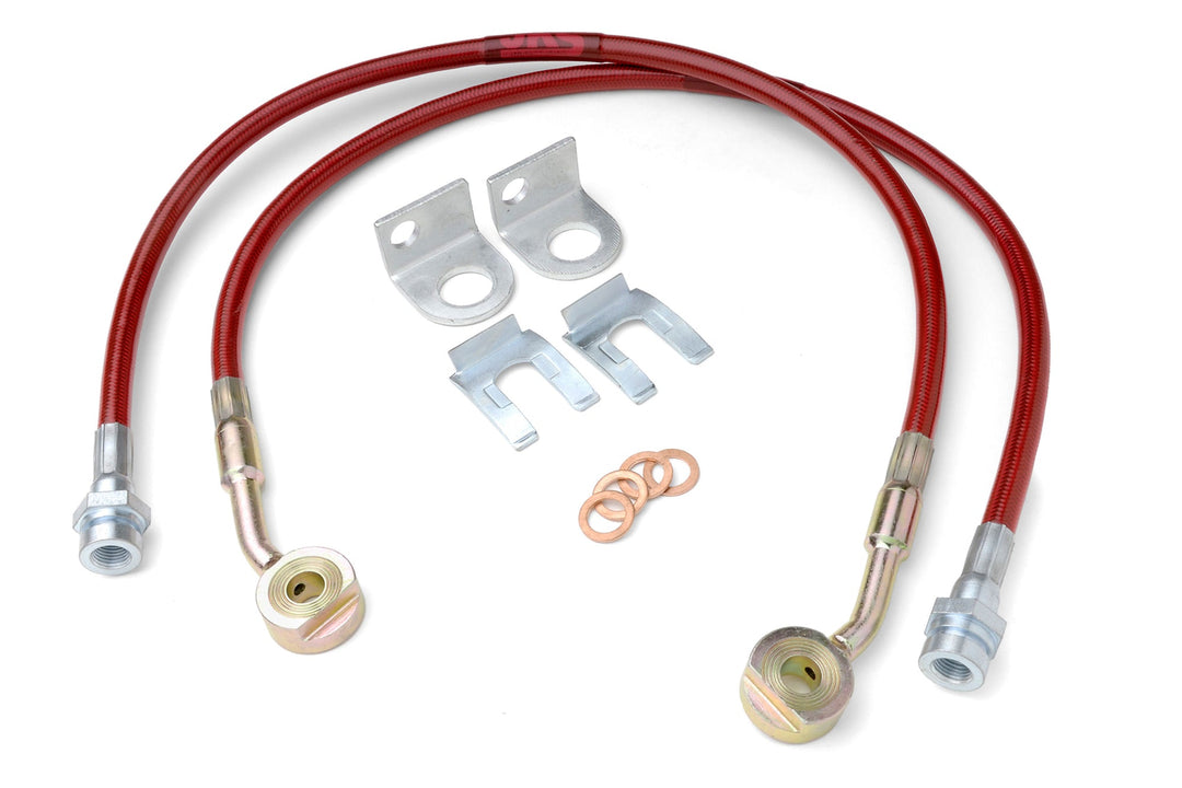 Extended Brake Line Kit Front Wrangler TJ and LJ Grand Cherokee ZJ JKS Manufacturing JKS2292