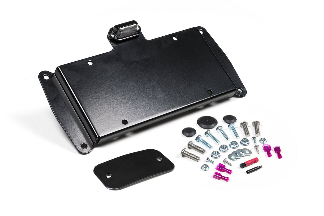 License Plate Relocation Kit w/Light Wrangler JK JKS Manufacturing JKS8210