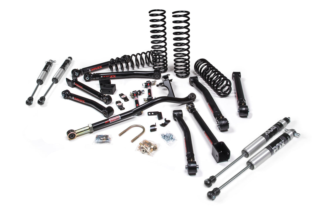 2018-2027 Jeep Wrangler JL J-Krawl 3 Inch Lift Kit 2 Door with FOX 2.0 Performance Series Shocks Standard Rate Coils Flex End Control Arms | JKS JSPEC147KFP