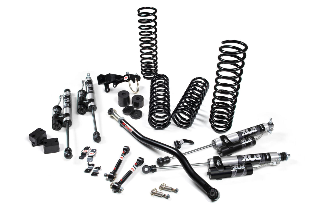 2007-2018 Jeep Wrangler JK J-Venture 3.5 Inch Lift Kit 4 Door with FOX 2.0 Remote Reservoir Shocks | JKS JSPEC100KFR