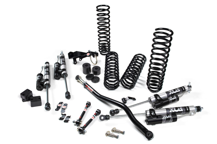 2007-2018 Jeep Wrangler JK J-Venture 3.5 Inch Lift Kit 4 Door with FOX 2.0 Remote Reservoir Shocks | JKS JSPEC100KFR